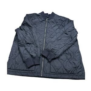 Bleecker & Broad XXL Navy Quilted Full Zip Bomber Puffer Jacket